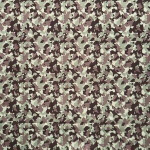 Green and Brown Small Camouflage Print by Springs Creative Fabric - 7/8 Yard